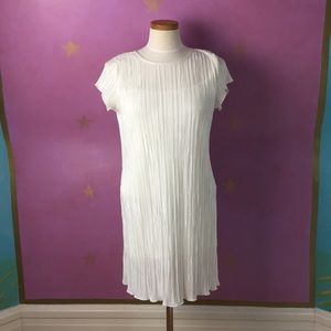 Anthropology Honey punch white pleated dress